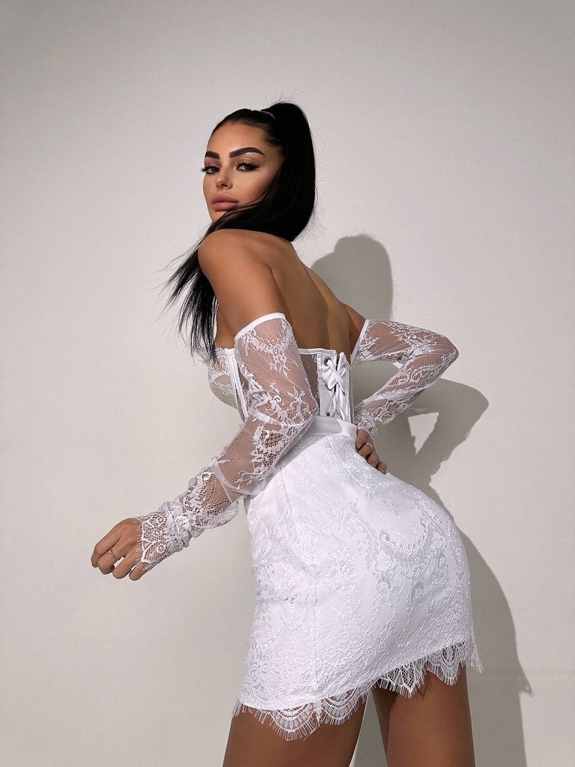 Мереживний комплект: корсет + спідниця   | PUSHKA SHOP