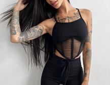 Трикотажный комплект: корсетный топ на косточках + леггинсы Трикотажный комплект: корсетный топ на косточках + леггинсы | PUSHKA SHOP