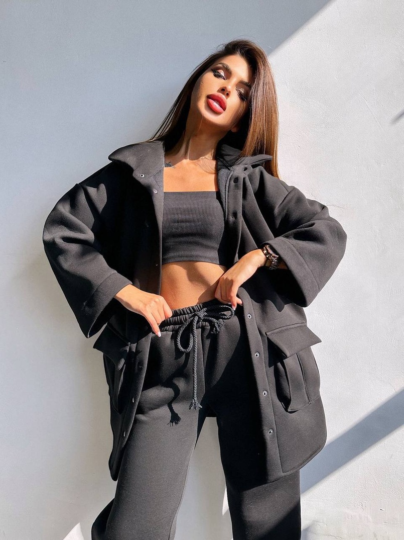 Комплект: тепла сорочка на кнопках + джоггери Комплект: тепла сорочка на кнопках + джоггери | PUSHKA SHOP