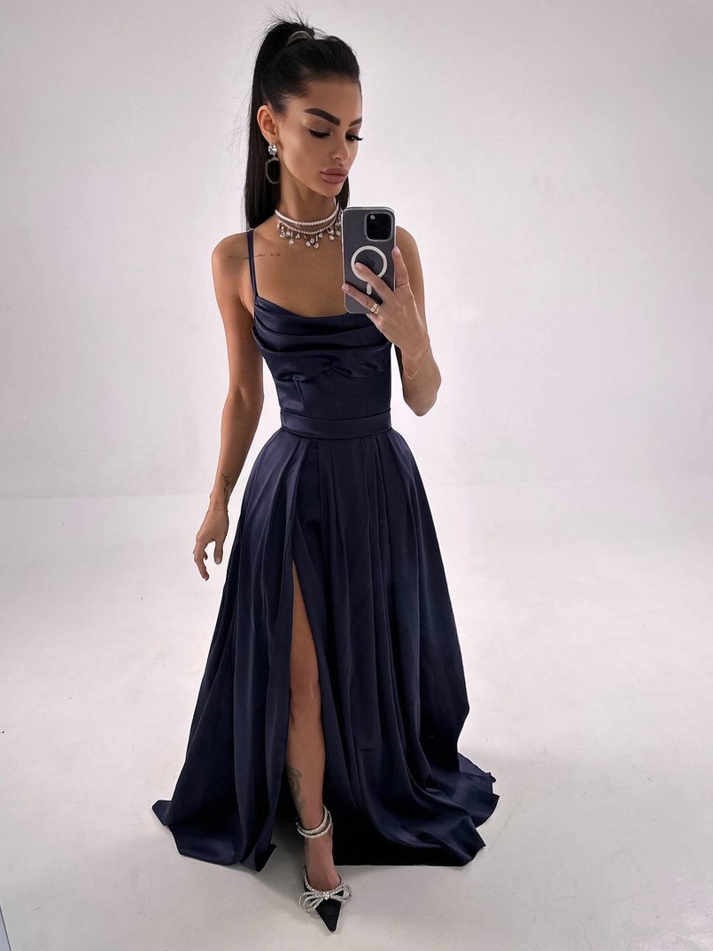 Атласний комплект: корсет + спідниця максі  | PUSHKA SHOP