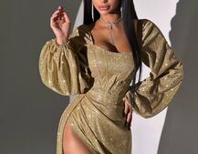 Сяючий комплект: корсет + спідниця  максі з драпіруванням | PUSHKA SHOP