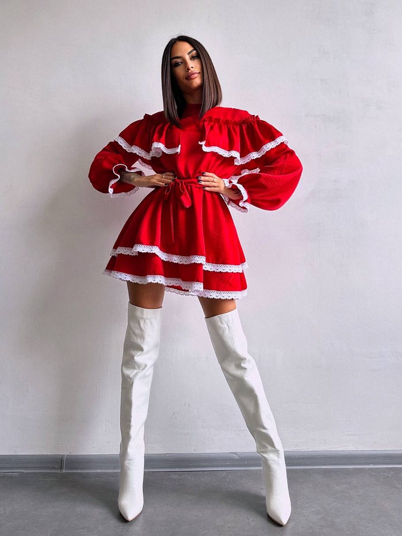 Сукня декорована мереживом Сукня декорована мереживом | PUSHKA SHOP