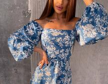 Улюблена сукня-міді зі шнурівкою на спинці та розрізом на ніжці | PUSHKA SHOP