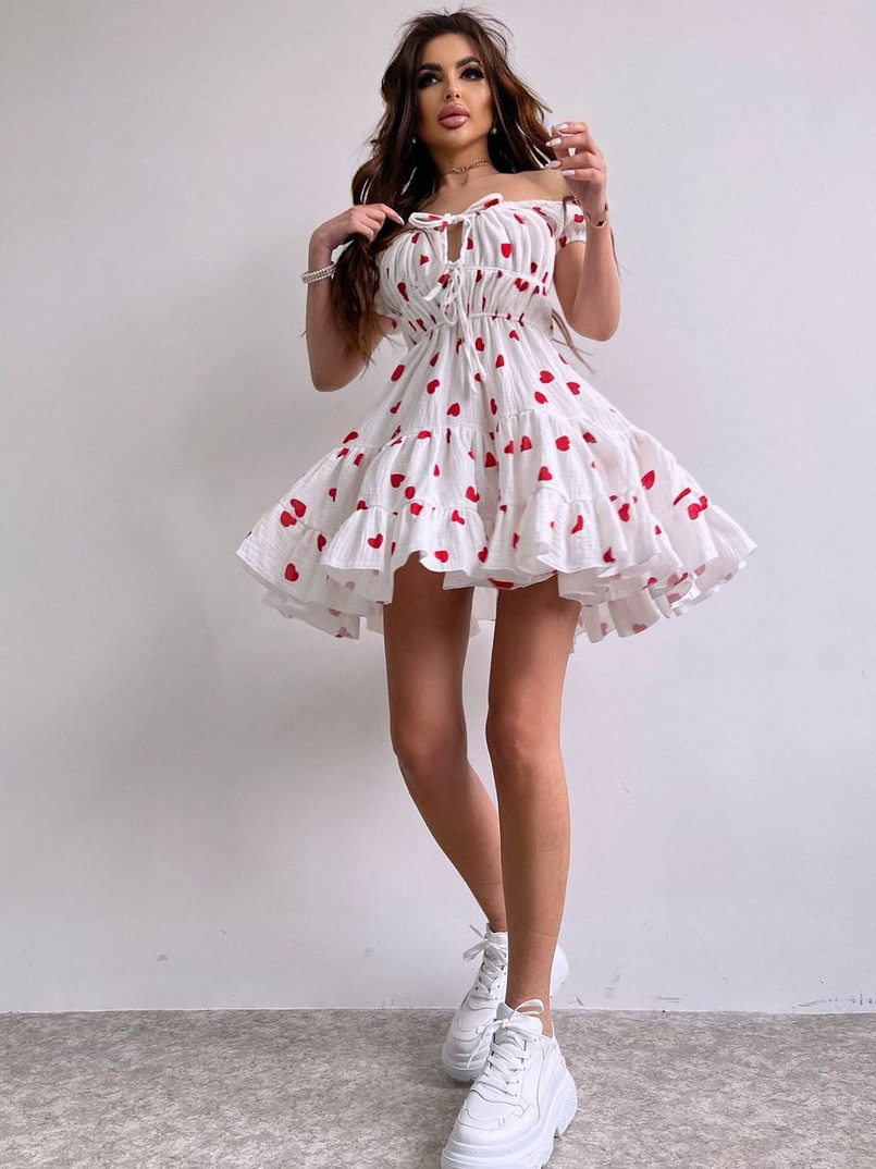 Муслинова сукня з принтом ❤️ | PUSHKA SHOP