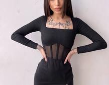 Сукня-міді з елементами корсету Сукня-міді з елементами корсету | PUSHKA SHOP