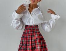 Комплект: рубашка + юбка в складку Комплект: рубашка + юбка в складку | PUSHKA SHOP