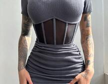 Сукня-міні  з елементами корсету  Довжину спідниці можна регулювати  Сукня-міні  з елементами корсету  Довжину спідниці можна регулювати  | PUSHKA SHOP