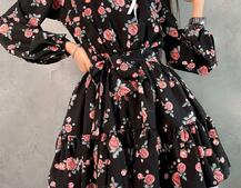 Платье со съёмным воротничком и подъюбником Платье со съёмным воротничком и подъюбником | PUSHKA SHOP