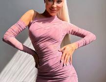 Сукня міді з драпіруванням   | PUSHKA SHOP