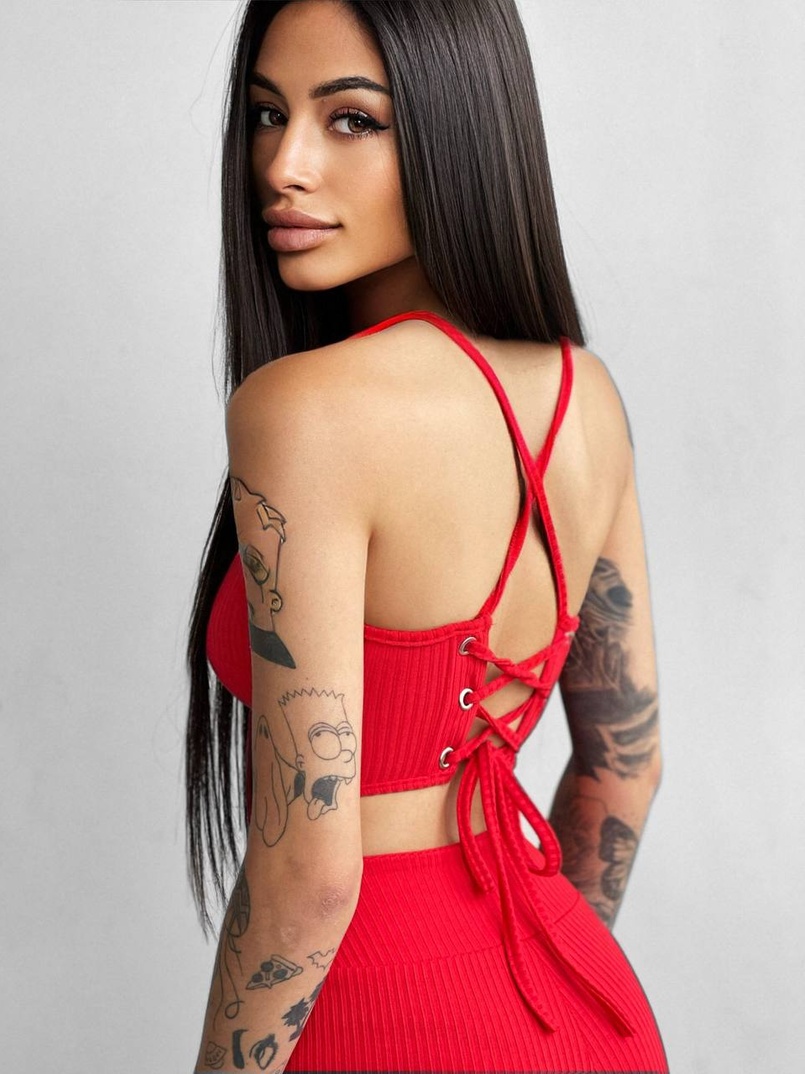 Трикотажный комплект: корсетный топ на косточках + леггинсы Трикотажный комплект: корсетный топ на косточках + леггинсы | PUSHKA SHOP