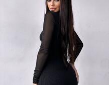 Трикотажна сукня з вставками сітки | PUSHKA SHOP