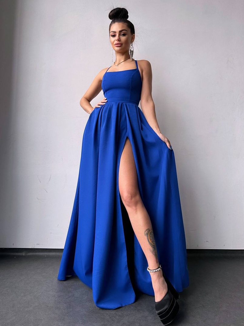 Сукня максі зі шнурівкою на спинці Сукня максі зі шнурівкою на спинці | PUSHKA SHOP