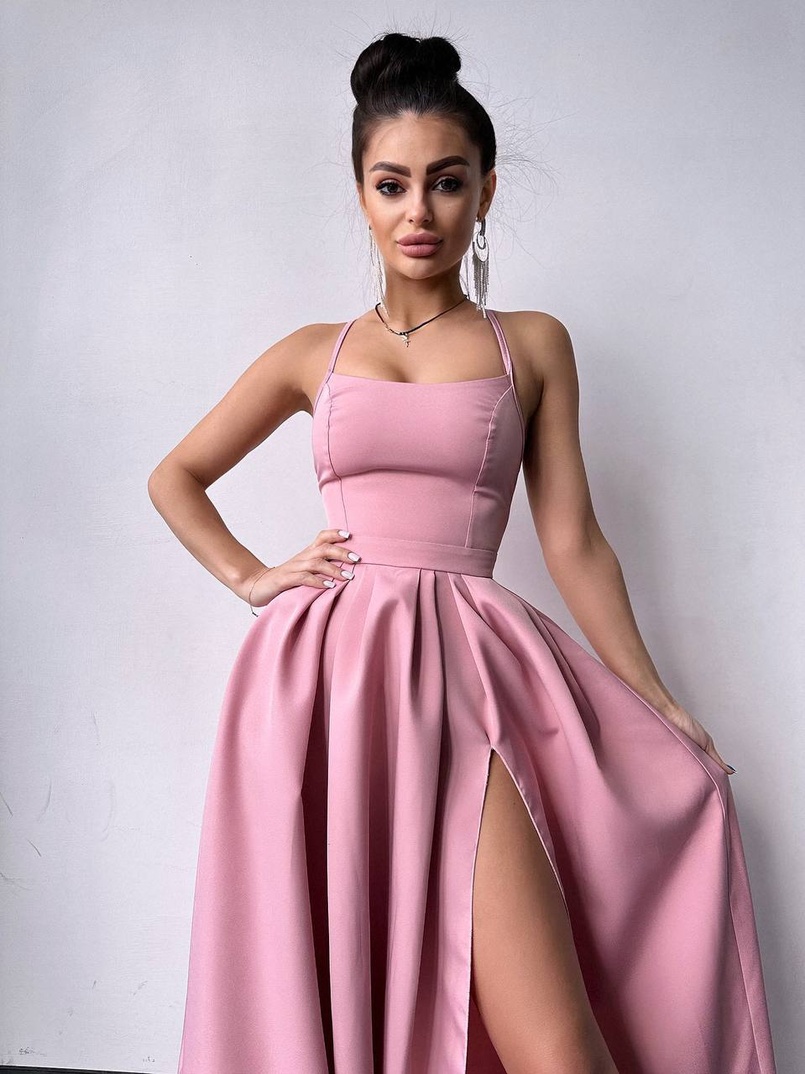 Сукня максі  зі шнурівкою на спинці | PUSHKA SHOP