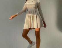 Приталенное трикотажное платье с открытой спинкой  | PUSHKA SHOP