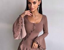 Сукня з з воланами на ґудзиках  Сукня з з воланами на ґудзиках  | PUSHKA SHOP