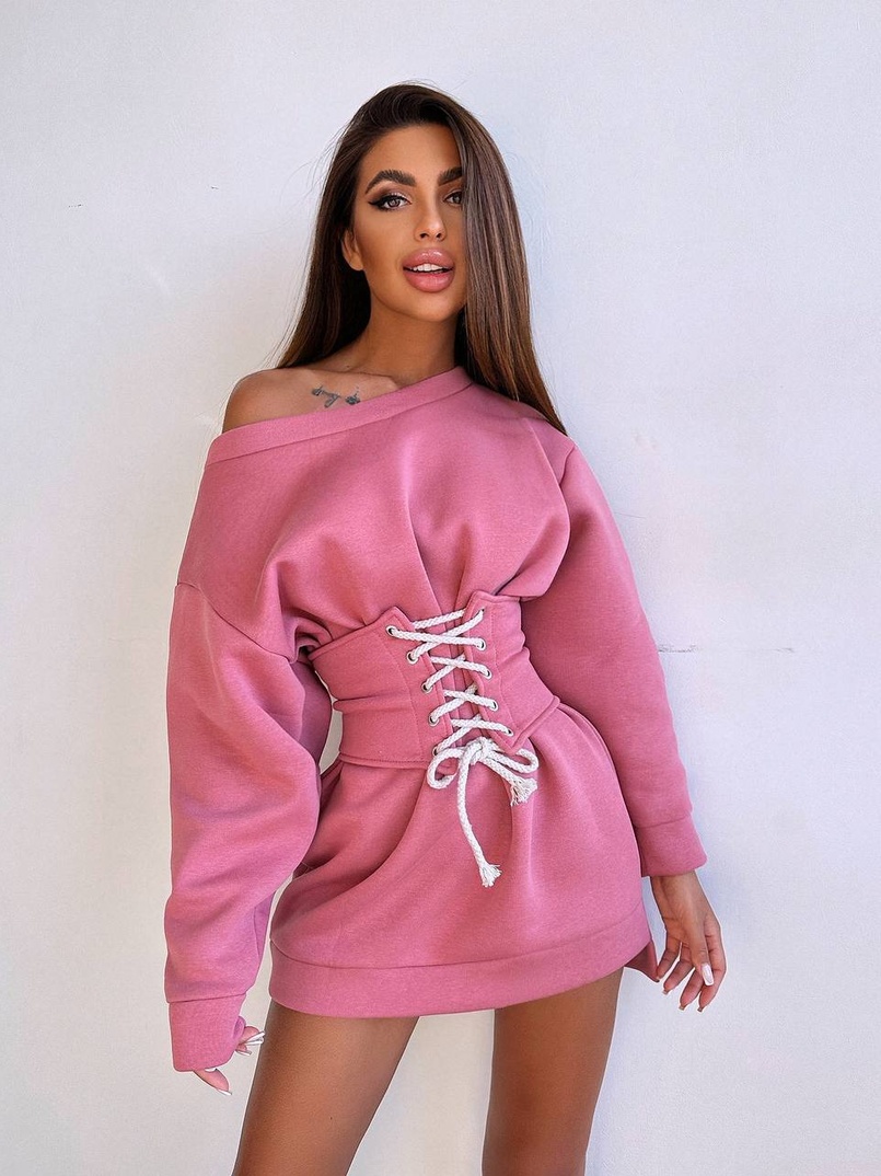 Тепле затишне худі over-size на флісі + корсет на шнурівці Можна носити з корсетом та без Тепле затишне худі over-size на флісі + корсет на шнурівці Можна носити з корсетом та без | PUSHKA SHOP