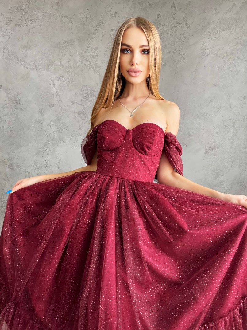 Платье-бюстье с пышной юбкой  | PUSHKA SHOP