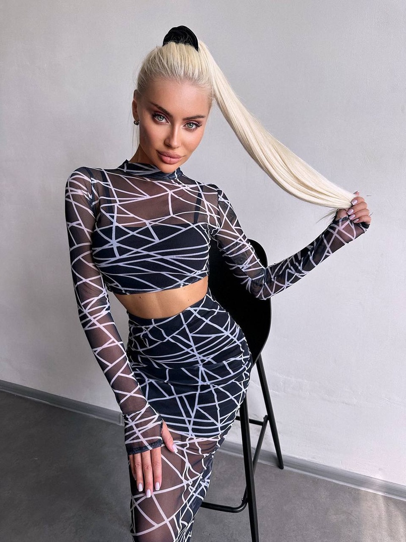 Комплект: топ + спідниця міді   Комплект: топ + спідниця міді   | PUSHKA SHOP