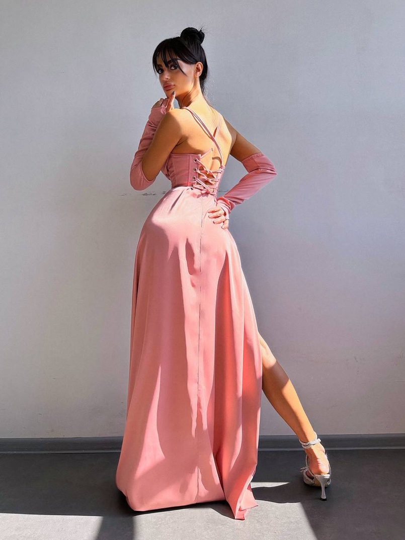 Комплект: корсет з рукавичками + спідниця максі з драпіруванням Комплект: корсет з рукавичками + спідниця максі з драпіруванням | PUSHKA SHOP