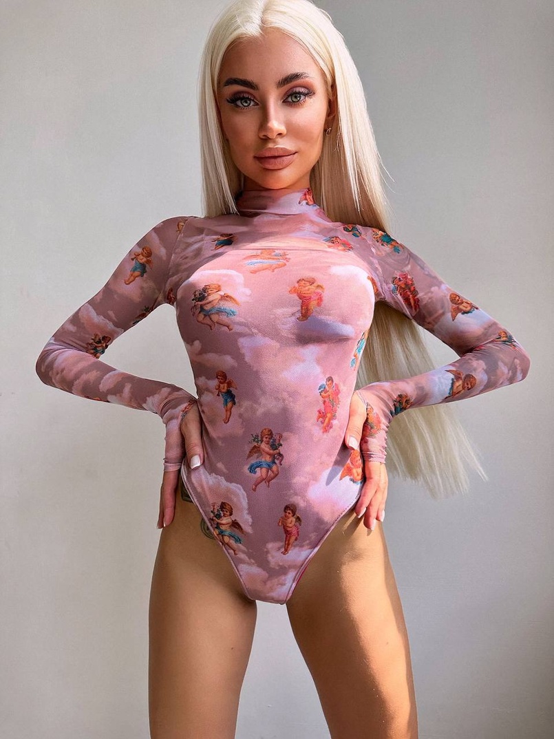 Боді з принтом   | PUSHKA SHOP