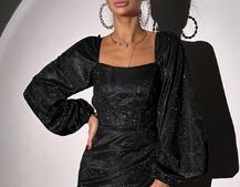 Сяючий комплект: корсет + спідниця міні з драпіруванням  | PUSHKA SHOP