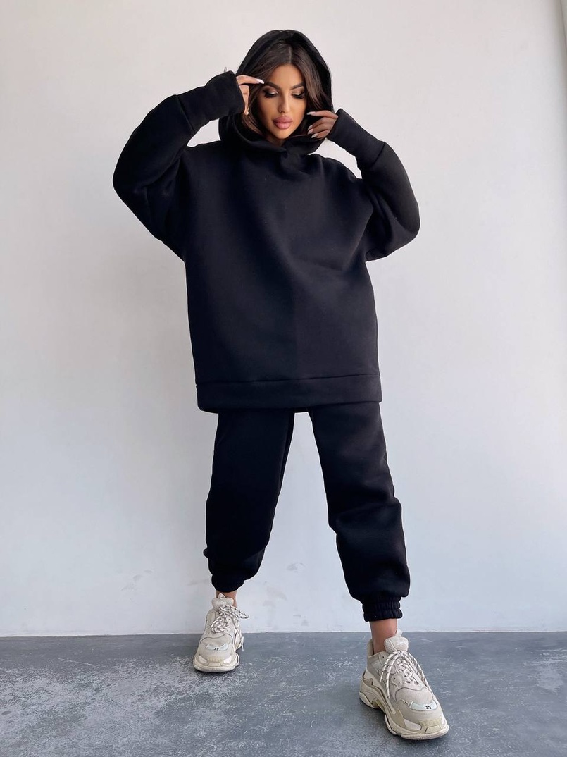 Тёплый комплект: худи + спортивные штаны Тёплый комплект: худи + спортивные штаны | PUSHKA SHOP