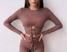 Трикотажний комплект: корсетний топ + легінси | PUSHKA SHOP