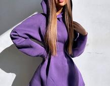 Тепле приталене худі з капюшоном на флісі + корсет на шнурівці Можна носити з корсетом та без | PUSHKA SHOP