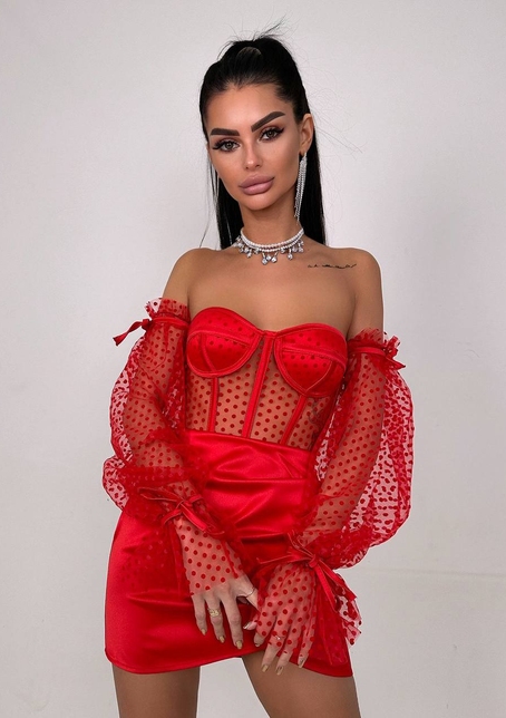 Улюблений комплект в новому виконанні: корсет бюстьє з об’ємними рукавами + спідниця міні | PUSHKA SHOP