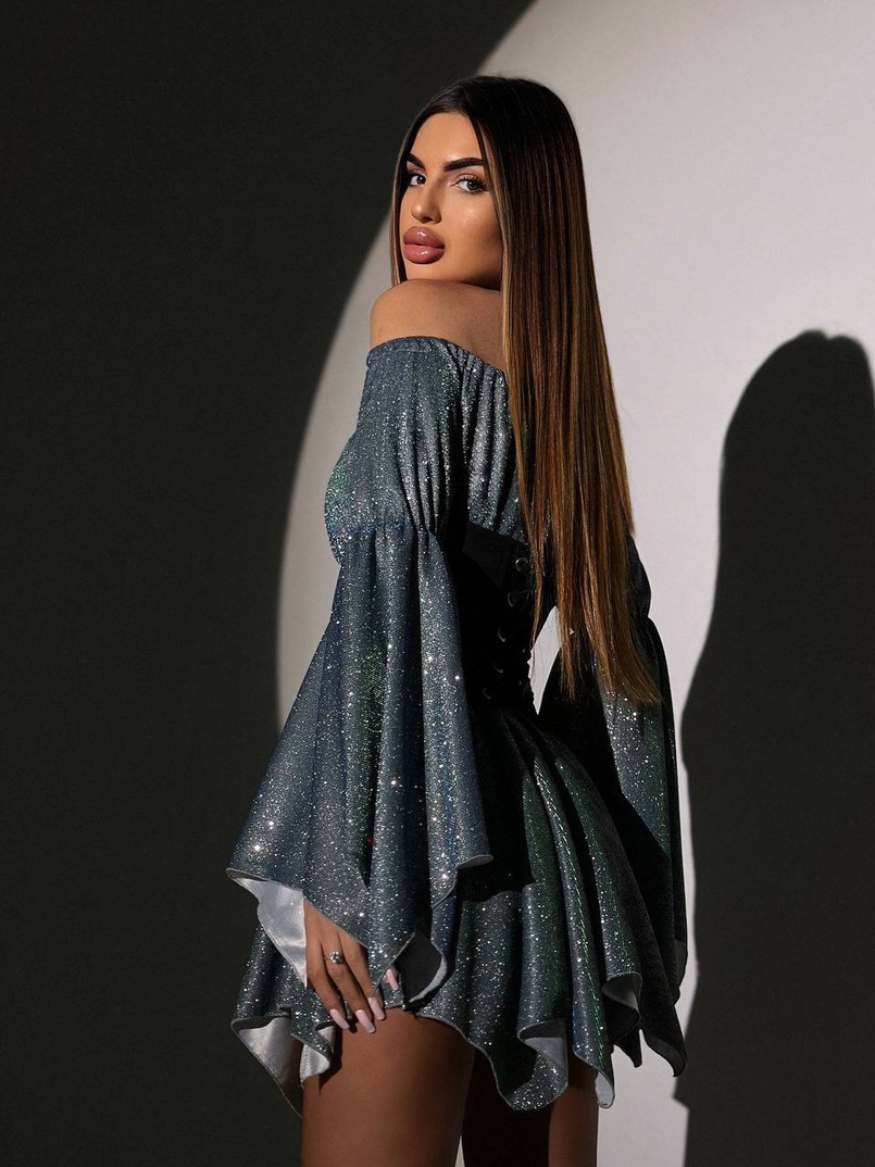 Сяючий комплект: сукня + корсет   | PUSHKA SHOP