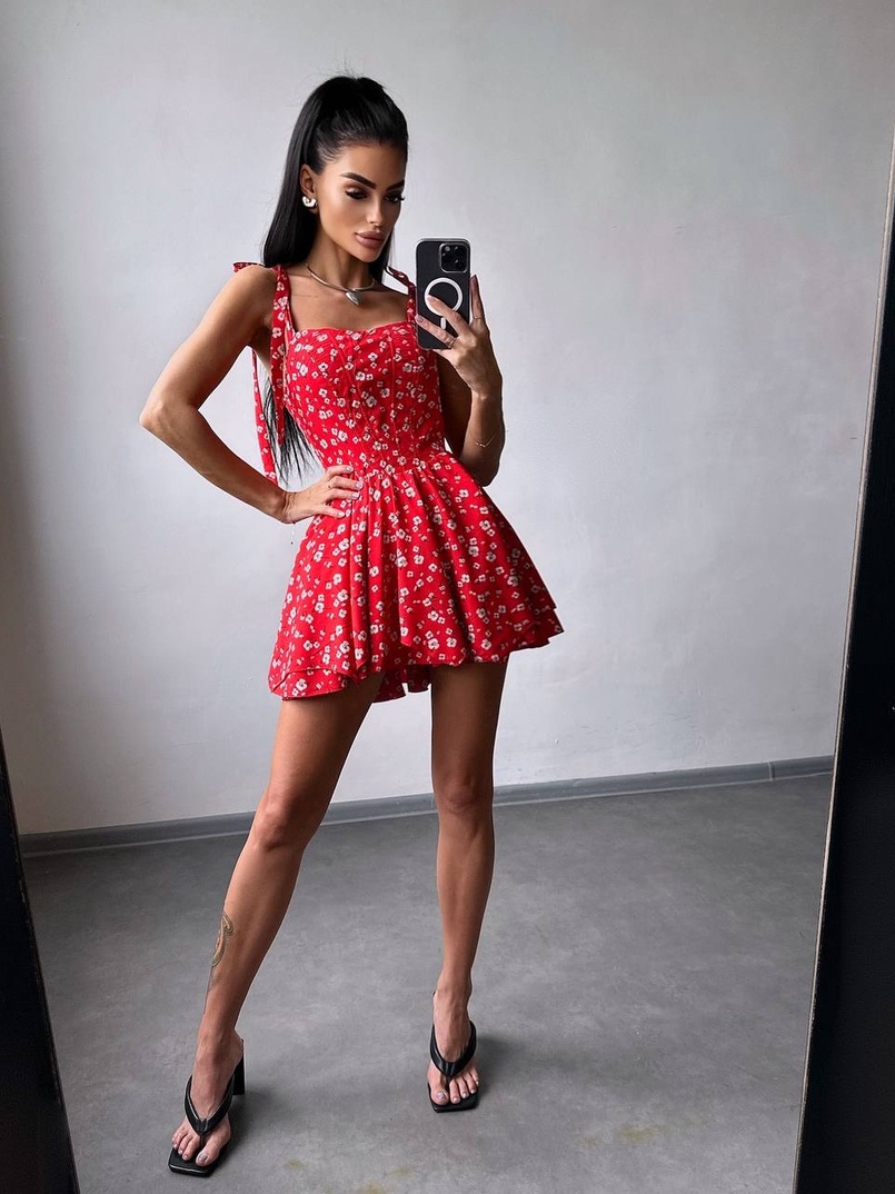 Корсетна сукня з подвійною спідницею  | PUSHKA SHOP