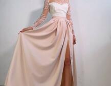 Платье макси с пайетками и разрезом на юбке  Платье макси с пайетками и разрезом на юбке  | PUSHKA SHOP