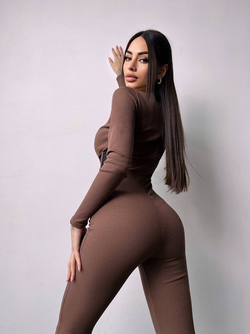 Облягаючий трикотажний комбінезон з елементами корсету  | PUSHKA SHOP