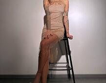 Сукня із сітки зі стразами на трикотажній підкладці Сукня із сітки зі стразами на трикотажній підкладці | PUSHKA SHOP