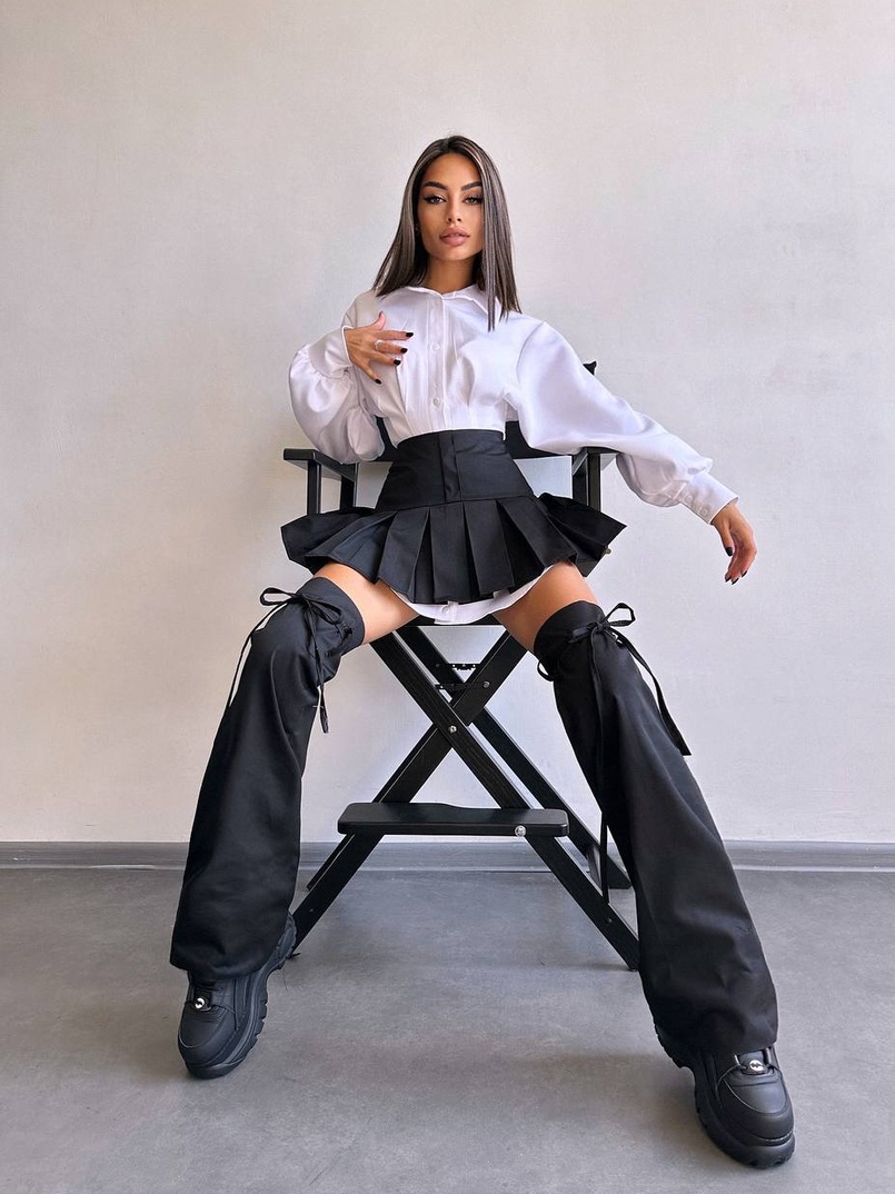 Комплект: спідниця з гетрами + сукня-сорочка  Комплект: спідниця з гетрами + сукня-сорочка  | PUSHKA SHOP