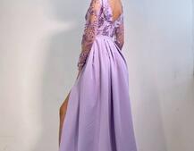 Платье макси с пайетками и разрезом на юбке Платье макси с пайетками и разрезом на юбке | PUSHKA SHOP