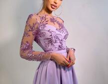 Сукня максі з паєтками та розрізом на спідниці | PUSHKA SHOP