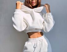 Базовий костюм на флісі з об'ємними капюшоном | PUSHKA SHOP