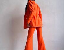 Костюм: піджак на підкладці, штани кльош+ жилет  | PUSHKA SHOP