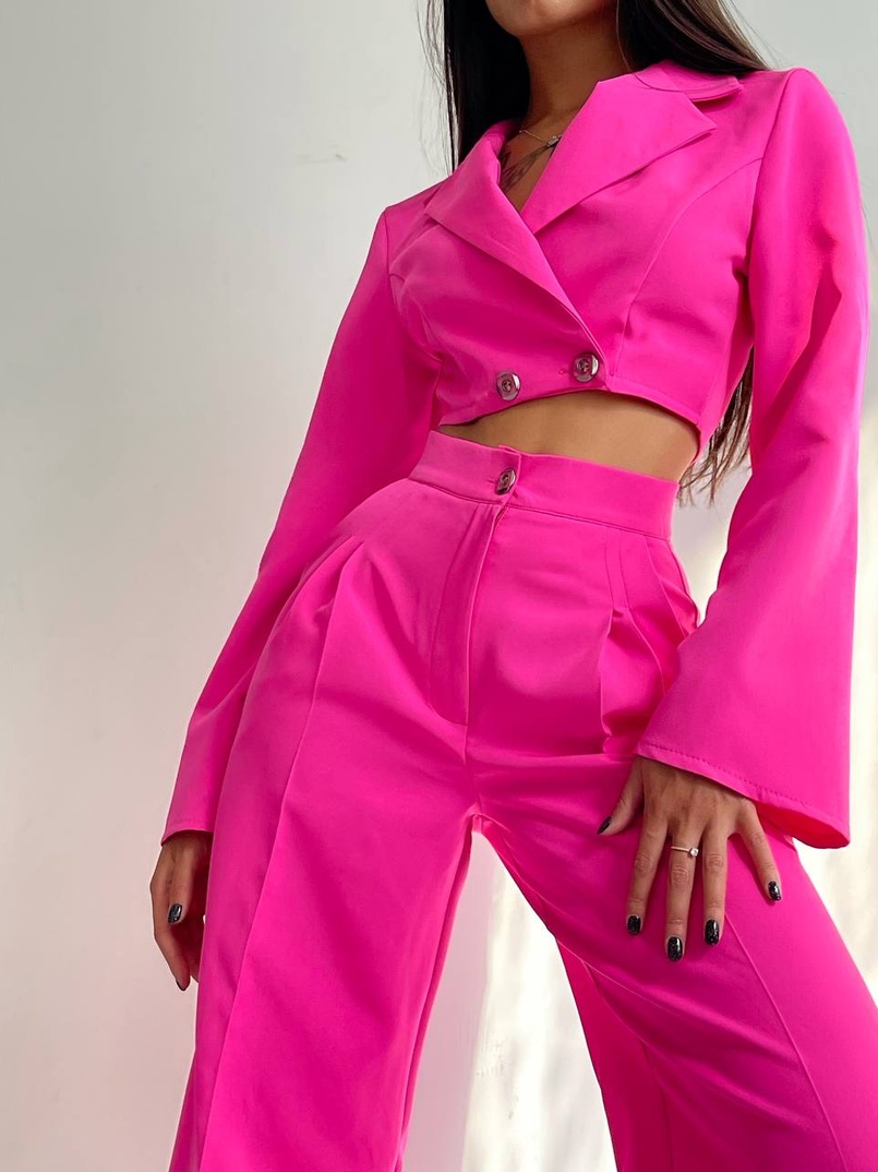 Брючный костюм с широкими штанами  | PUSHKA SHOP