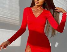 Силуетна сукня з декором із сітки зі стразами Силуетна сукня з декором із сітки зі стразами | PUSHKA SHOP