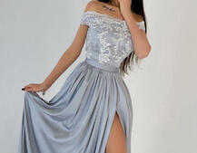 Платье-макси с кружевным верхом | PUSHKA SHOP