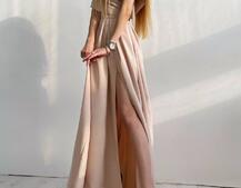 Платье-макси с разрезом | PUSHKA SHOP