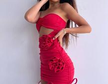 Сукня міні з трояндами    Ручна робота.  | PUSHKA SHOP