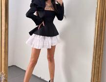 Сукня з об'ємними рукавами + спідниця з воланами | PUSHKA SHOP