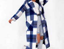 Кашемировое пальто в клетку на подкладке Кашемировое пальто в клетку на подкладке | PUSHKA SHOP