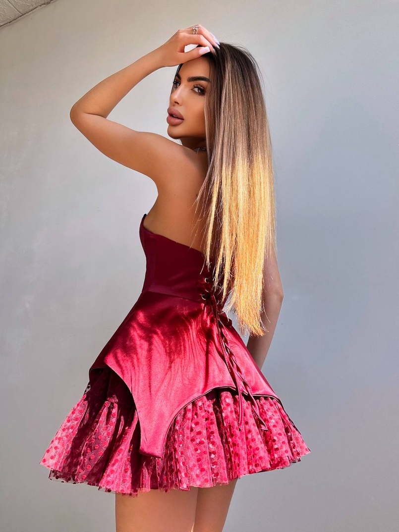 Атласна корсетна сукня  Атласна корсетна сукня  | PUSHKA SHOP