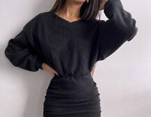 Сукня міні із теплого трикотажу Сукня міні із теплого трикотажу | PUSHKA SHOP