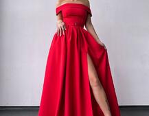 Сукня максі з відкритими плечима  | PUSHKA SHOP