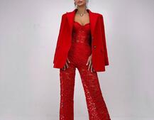 Комплект: мереживний корсет бюстьє + штани + піджак  | PUSHKA SHOP